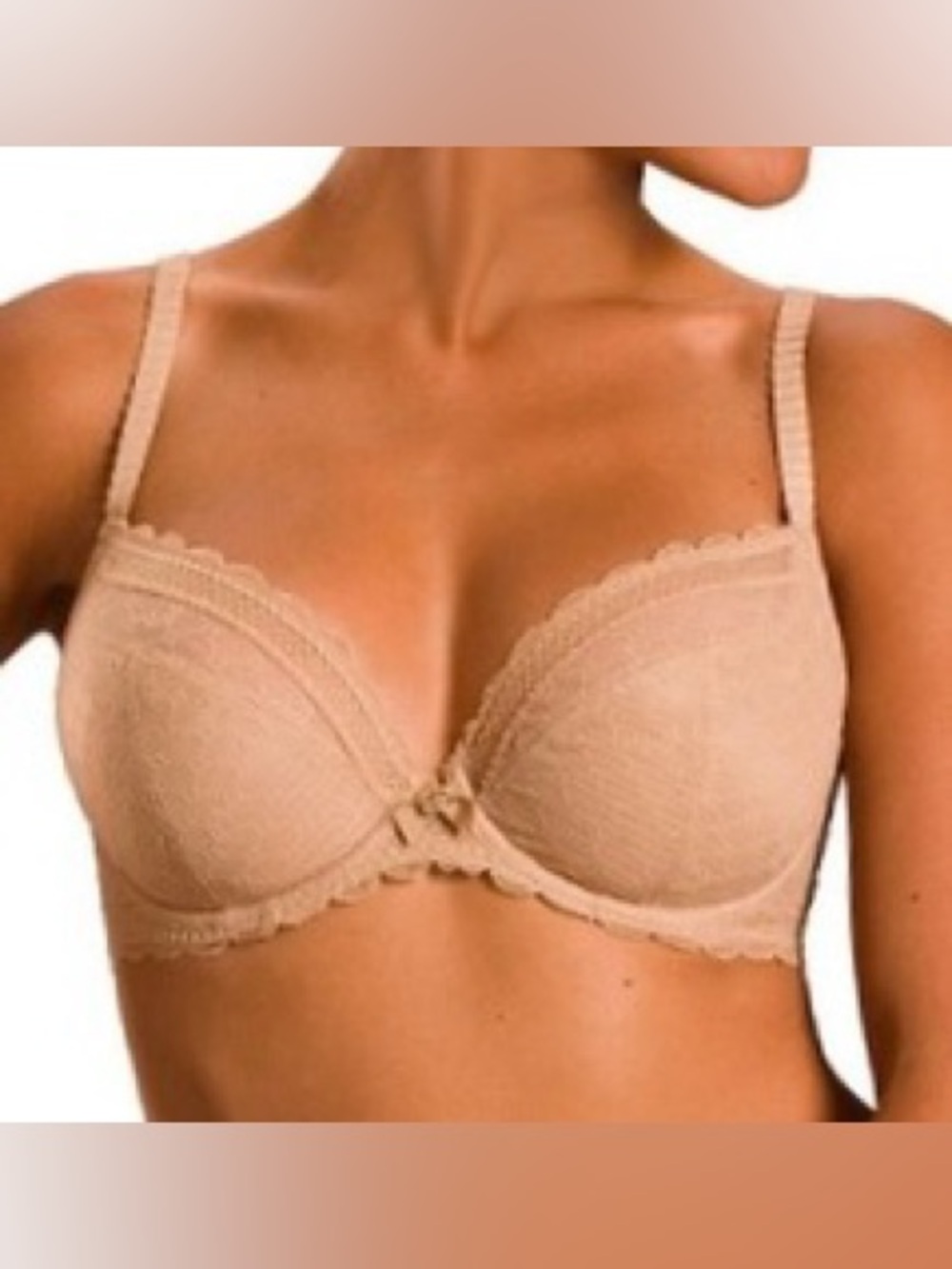 Chantelle C Chic Sexy Plunge Bra in a nude beige tone